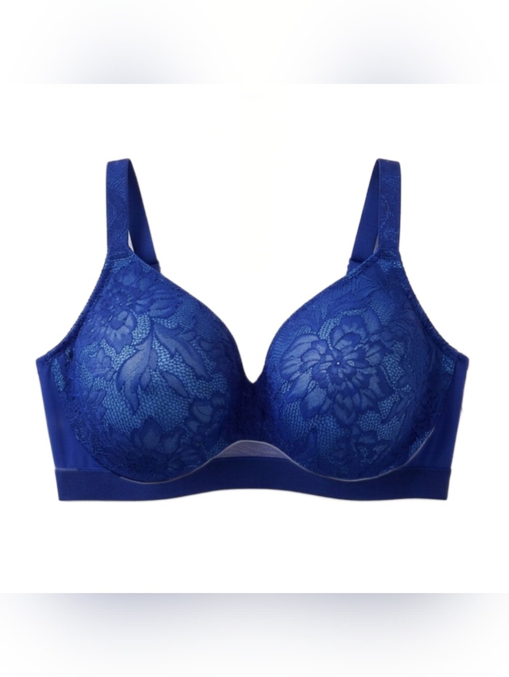 Lane Bryant Cacique Comfort Bliss Floral Lace Underwire Plunge T-Shirt Bra  40DD